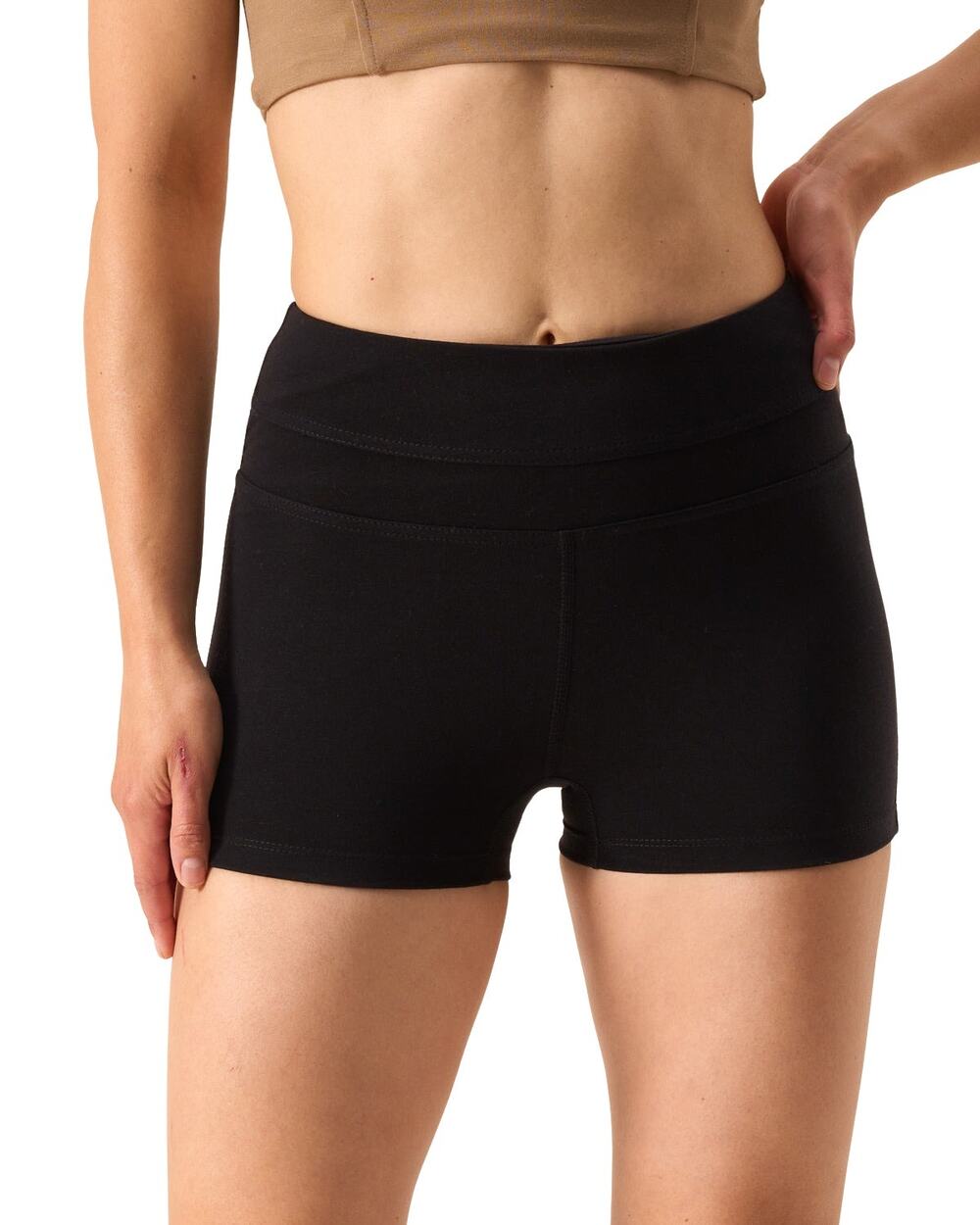 Woolly Merino High-Waist Black Athletic Shorts for Women✨EUC✨